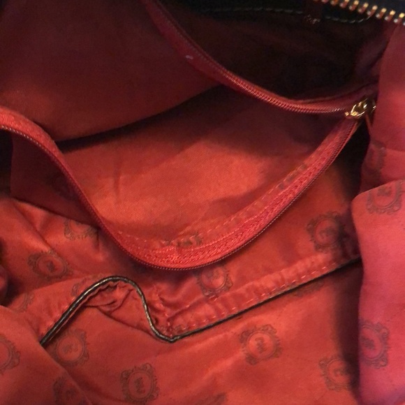 W J DESIGN BRASILEIRO LARGE BLACK LEATHER HANDBAG TASSELS METAL ZIPPER - #172 - Picture 7 of 16